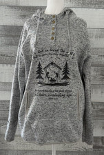 Unisex Hoodie- For God so Loved the World- Faith Sweatshirt Size L/XL