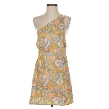 NWT American Eagle Outfitters OneShoulder Paisley Dress Orange Yellow medium