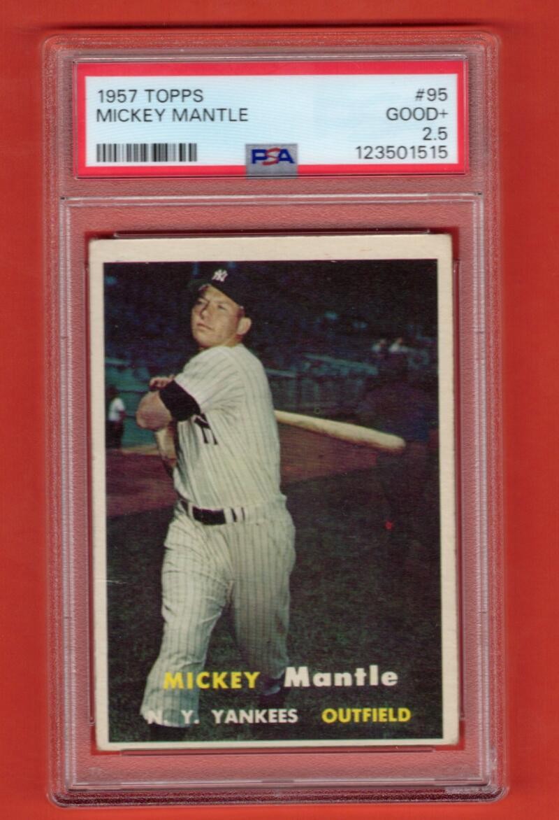 1957 Topps #95 Mickey Mantle PSA 2.5 Good+ New York Yankees #35924