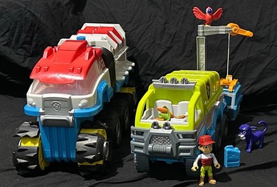 Paw Patrol Dino Rescue Transporter Truck & Dschungel Fahrzeug Konvolut Figuren