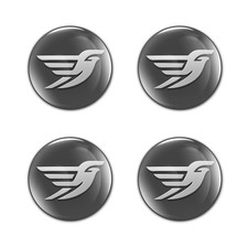Hamann Domed Stickers 4 Pcs Decals Resin Rim Badge Wheel Caps Emblem 15-100 Mm