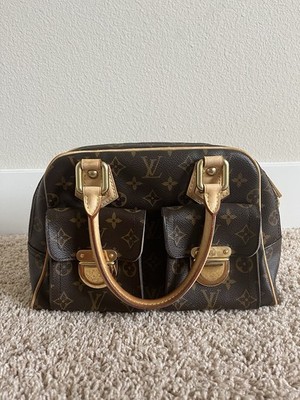 Louis Vuitton Manhattan Shoulder Bag PM Brown Canvas