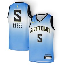 Angel Reese Chicago Sky Nike 2024 Draft WNBA Rebel Jersey - Light Blue - Youth M