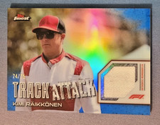 2024 Topps Finest Formula 1 F1 Track Attack Kimi Raikkonen Blue 74/75 #TAR-RAI