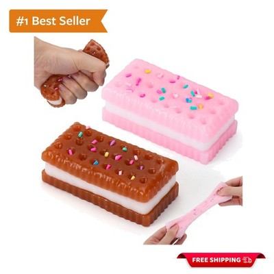 Delightful 2-Piece Cookie Fidget Toys - Ultimate Stress Relief for Adults