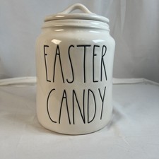 RAE DUNN Artisan Collection by Magenta 7  EASTER CANDY CANISTER with Bow