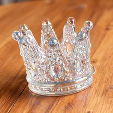 AB Crown Glass Cigar Ashtray - Smoking Accessory Candle Holder Cigar Tray