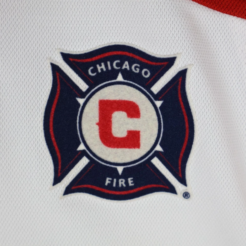 Vintage 2005 Adidas Clima Cool Chicago Fire MLS Soccer Jersey White Small 17x25 - Image 3 of 4
