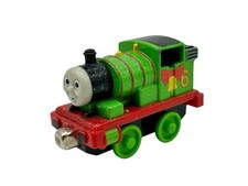 Vintage Thomas  Friends Take N Play Along Snow Covered Percy Train Diecast