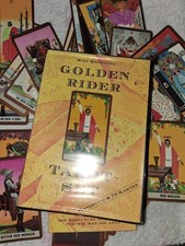 GOLDEN RIDER TAROT Karten Wahrsagekarten Vintage  SUPER ZUSTAND