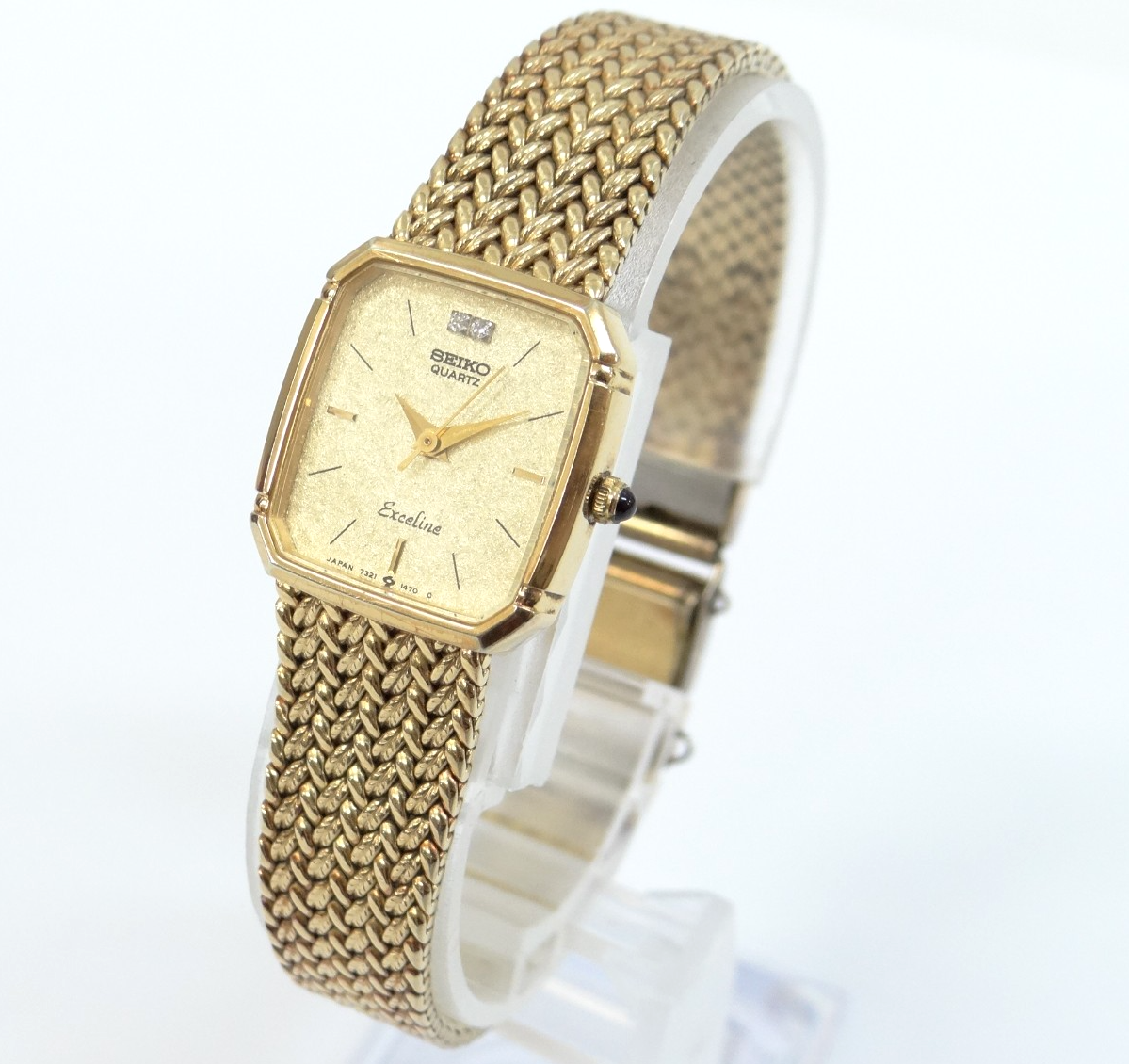 SEIKO Exceline 腕時計　7321-5960 稼働品 N/Batt [Near MINT] SEIKO Exceline 7321-6050 Gold Dial Qz