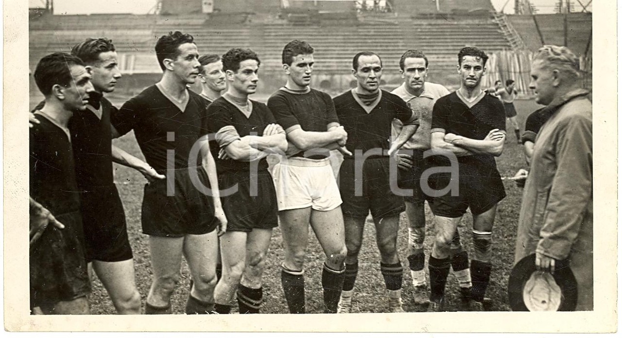 1938 MILANO Discorso Vittorio POZZO ai calciatori FOTO