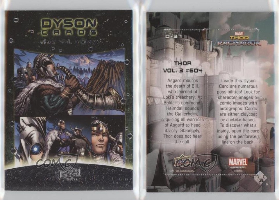 2017 Upper Deck Marvel Thor: Ragnarok Dyson Cards Ripped Thor Vol 3 ...