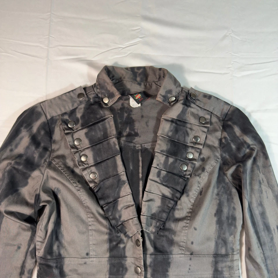 Chaqueta Blazer Vintage Hot Topic XL Militar Sweet Love Punk Gótico Envejecido Foto 3 de 4