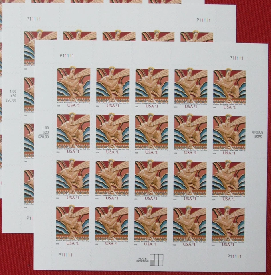Two (2) Panes x 20 = 40 of 2003 WISDOM $1.00 US Postage Stamps. USA Sc # 3766 - Image 3 of 4