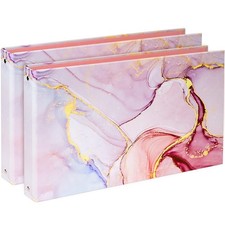 Legal-Size Binders, for 8.5 x 14 Paper, 3 Ring Binder 1 Inch, 2 Pack, Pink