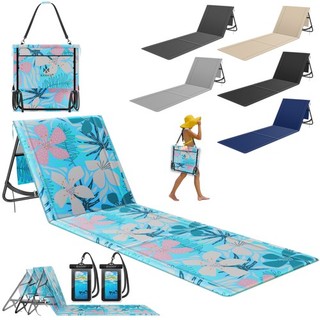 RETOURE Strandmatte 2er Set Strandliege mit Rückenlehne Tasche Sonnenliege