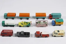 (12) Lesney Matchbox England Die Cast Truck Trailer Lot Original Various Models