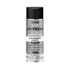 Seymour 16-139 Hi-Tech Enamels Spray Paint, Semi-Gloss Black 12 Ounce (Pack o...