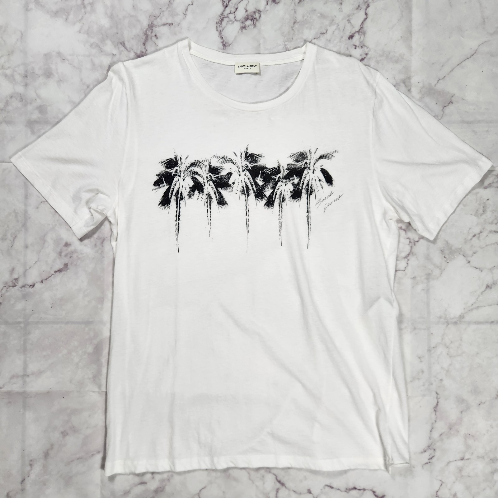 T shirt Saint Laurent Palma Bianca Taglia M 2019