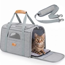 Morpilot Airline Approved Cat Carrier, 16.5"L x 11.0"W x 11.0"H, Light Gray