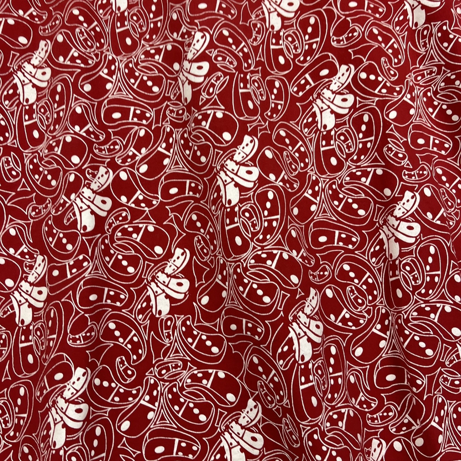 Basic Code Mens Red White All Over Print Domino T… - image 2