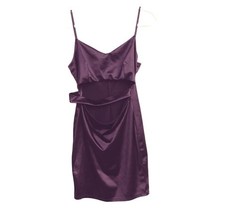 Windsor Womens Dark Purple Bodycon Dress Solid Scoop Neck Sleeveless Midi L