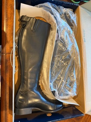 Ariat Heritage Contour II Women's Tall Field Zip Riding Boots Leather Black US 9