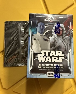 NYCC 2024 COMIC CON EXCLUSIVE TOPPS CHROME STAR WARS PARALLEL BOX AND FOIL PACK