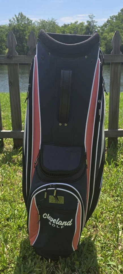 Bolsa de carrinho feminina Cleveland Golf Bloom 5 vias cinza/azul nova sem etiquetas  - Imagem 2 de 4