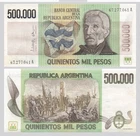 ARGENTINA / ARGENTINA 500000 Pesos (1980-83) aUNC P.309