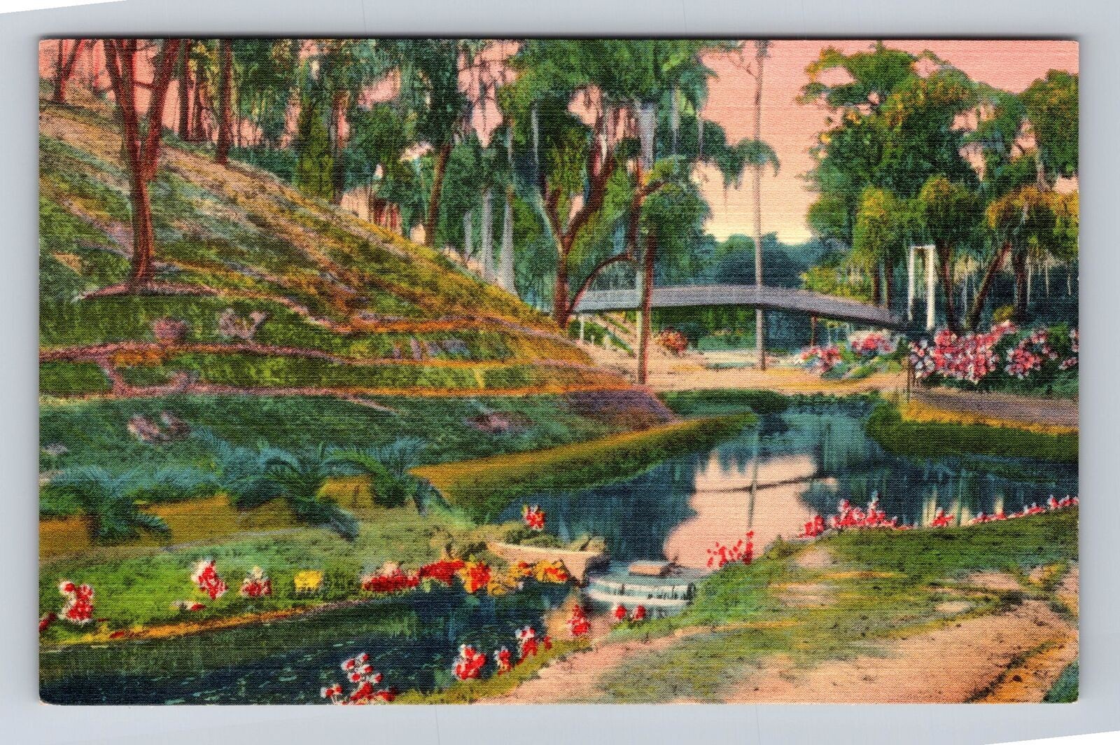 Palatka FL-Florida, Ravine Gardens, Natural Springs, Antique Vintage Postcard