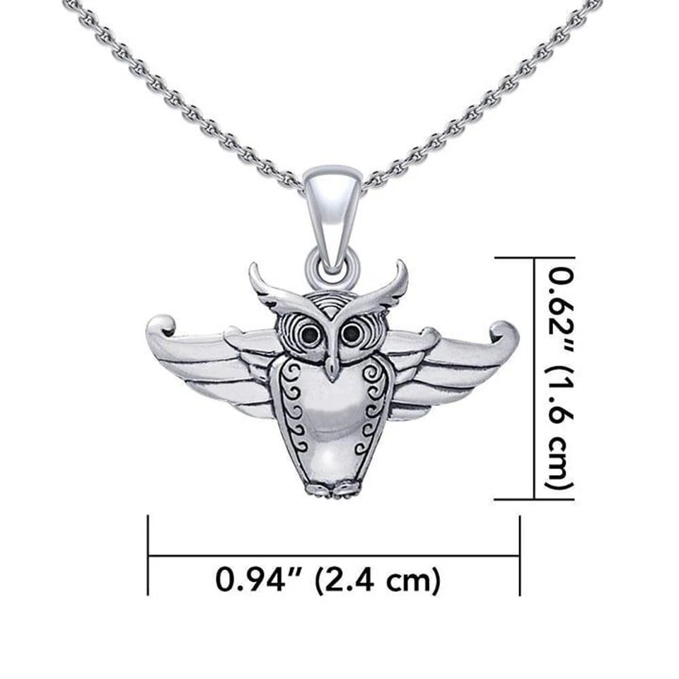 Cari Buziak Designed Owl Sterling Silver Pendant - Image 2 of 3