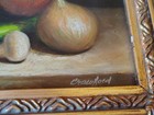Vintage Vegetable still life oil painting on board signed "Crawford" — photo 4