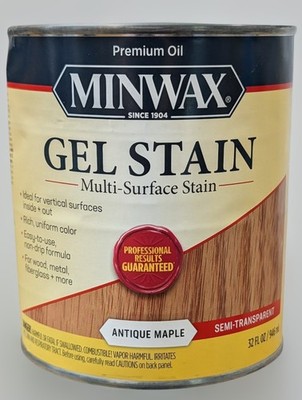 Minwax Gel Stain - Multi-Surface Stain - Antique Maple - 32 Fl Oz - Dented Can