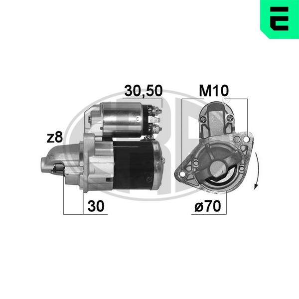 ERA Anlasser Starter 221003A 12V FüR Opel Agila H08 F68 LPG Nissan Pixo UA0 EX-image