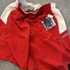 NWT New With Tags Speedo Red Speedo Swim Trunks Size Medium