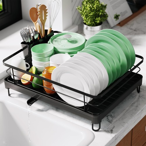 Kitsure Dish Drying Rack- Space-Saving Dish Rack, Dish Racks for Kitchen Counter