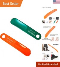 Portable 2-Pack Shoe Horns - High Quality, Ergonomic Design for Effortless Wear