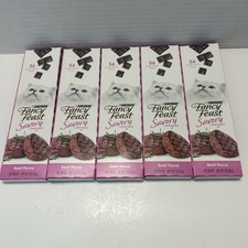 FANCY FEAST SAVORY CRAVINGS BEEF -5 Packs of 56 Treats PURINA July 2026