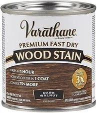 Varathane 262025 Premium Fast Dry Wood Stain, Half Pint, Dark Walnut
