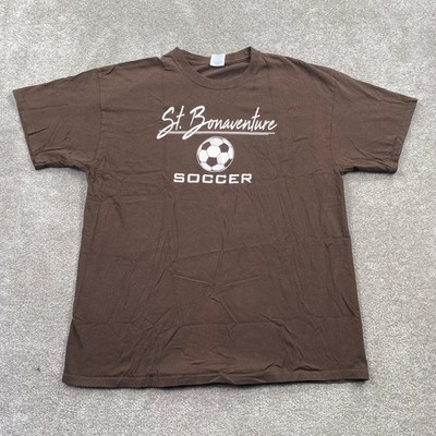 St. Bonaventure Soccer Brown T-Shirt Mens XL College Team Spirit