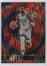 2020-21 Panini Select Select Numbers Red Prizm Jayson Tatum #17