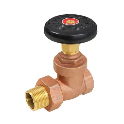 6I563 Steam Radiator Gate Valve Air Vent Temp Control 3/4 Inch FIP Brass