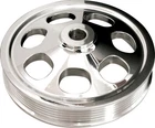 BILLET SPECIALTIES SBC POLISHED POWER STEERING PUMP PULLEY,KEYWAY,SERPENTINE
