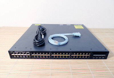 Cisco WS-C3650-48PD-L 48 10/100/1000 Ethernet PoE+ and 2x10G Uplink ports 1x PWR