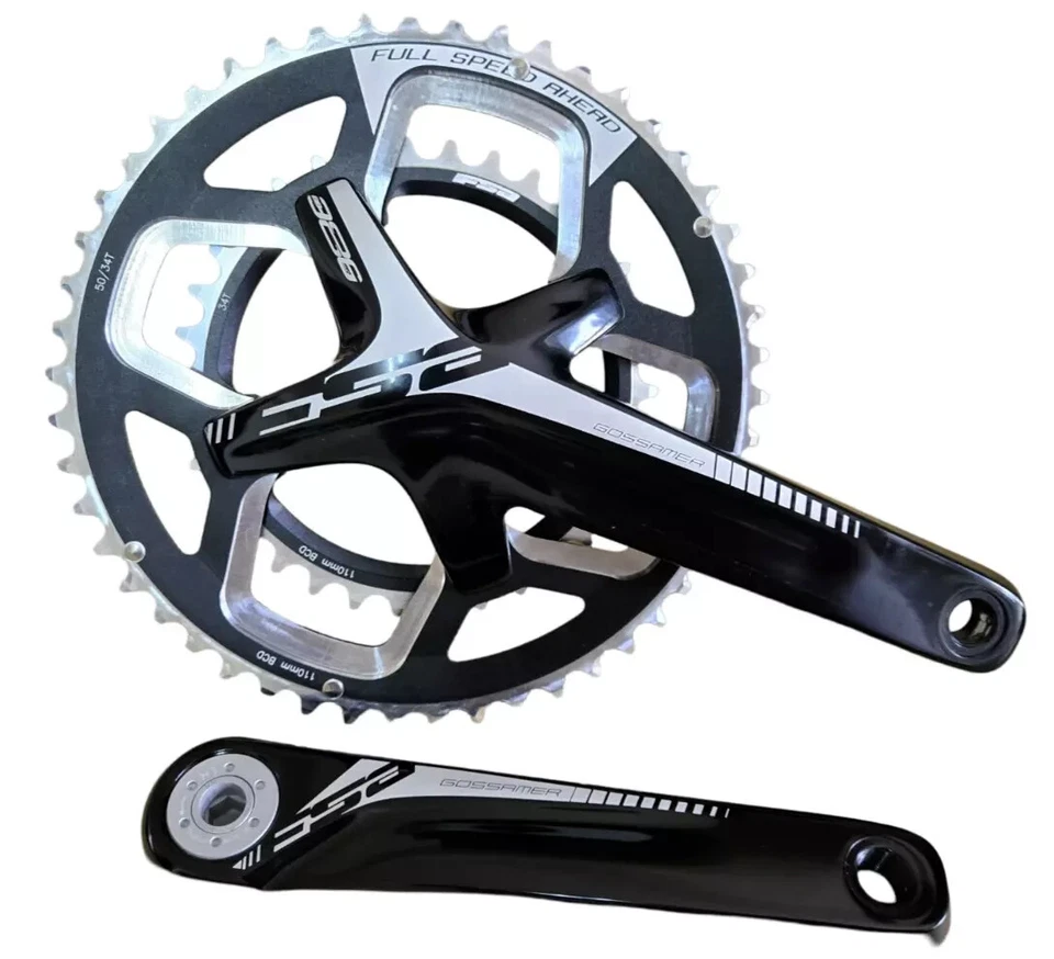FSA Gossamer 11 speed Road bike Crankset 50t 34t 172.5mm BB386 Fit Shimano - Image 2 of 4