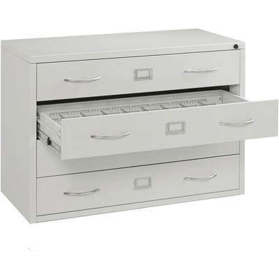 Global Industrial 37''W Media Cabinet 4 Drawer Putty