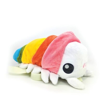 NEW SPOOKYVILLE CRITTERS - Rainbow Roly Poly Plush Backpack 
