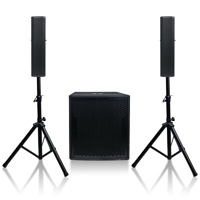 Sound Town Power Subwoofer and Column Speaker Line Array System (CARPO-V5B15)